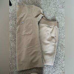 Figs Khaki Scrub Set